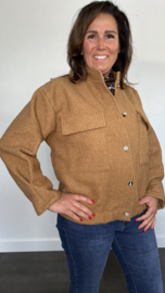 Teddy bomberjack met knoop sluiting Camel SALE