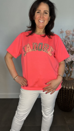 Sweatshirt J'adore panter/ bling Pink Neon