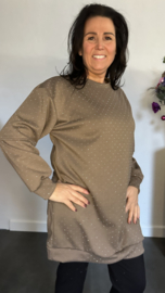 Tuniek/jurk zilver glitter Taupe