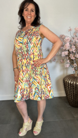 Hemdjurk Zigzag inca geel/groen/rood