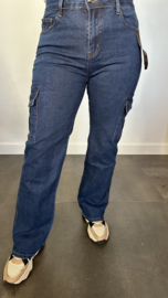 B.S. Cargo / high waist jeans denim blue