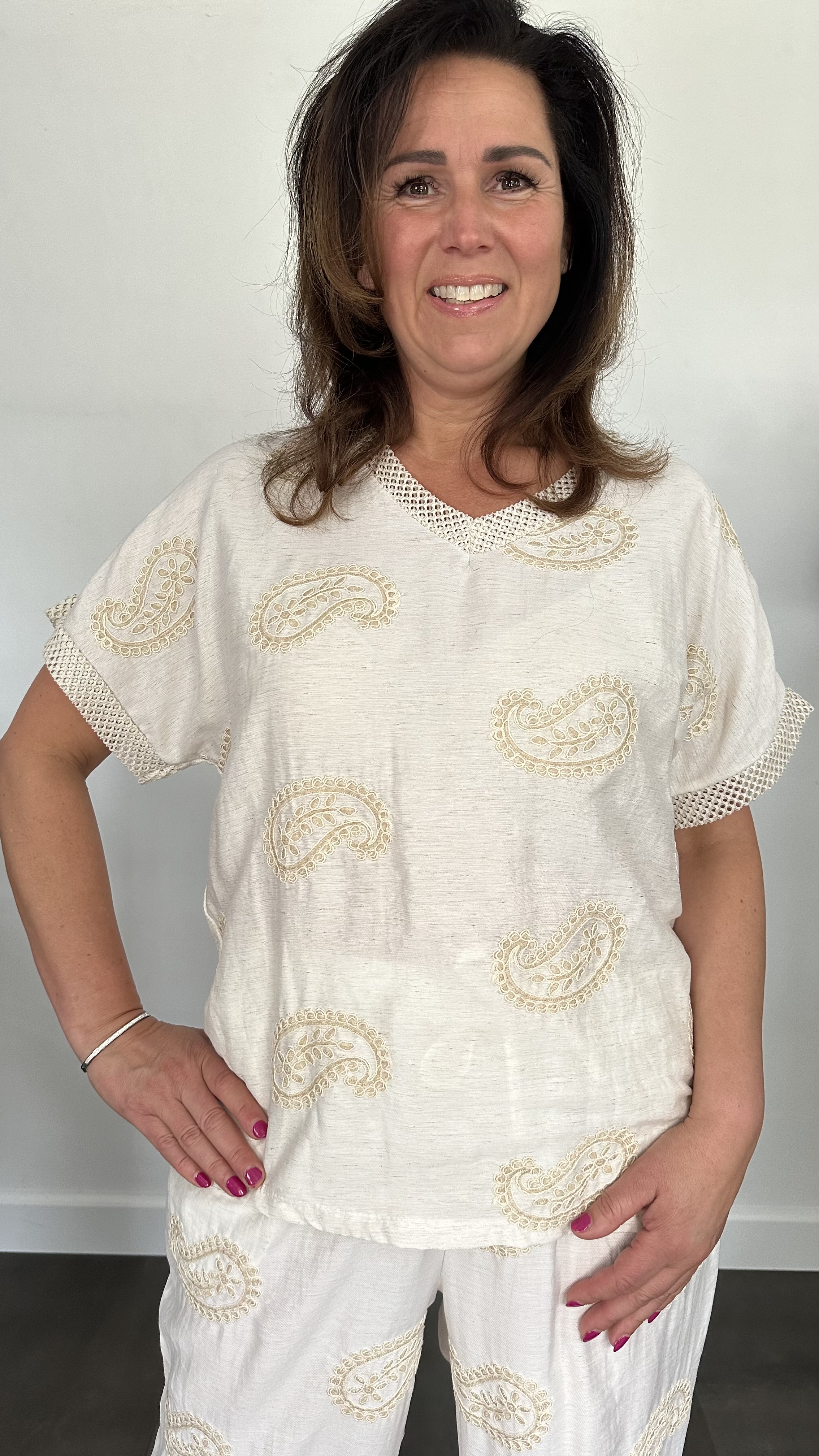 Top Amanda met V-hals