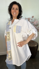 Blouse/ jurk Nicole mesh gestreept