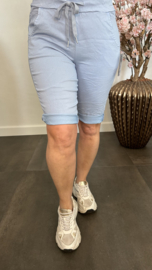 Korte joggjeans IJsblauw