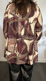 Blouse Panters en Chains Bordeaux