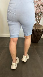 Korte joggjeans IJsblauw