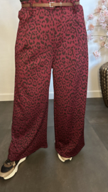 Panter palazzo broek Maud Bordeaux