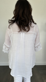 Blouse met kant Summer wit