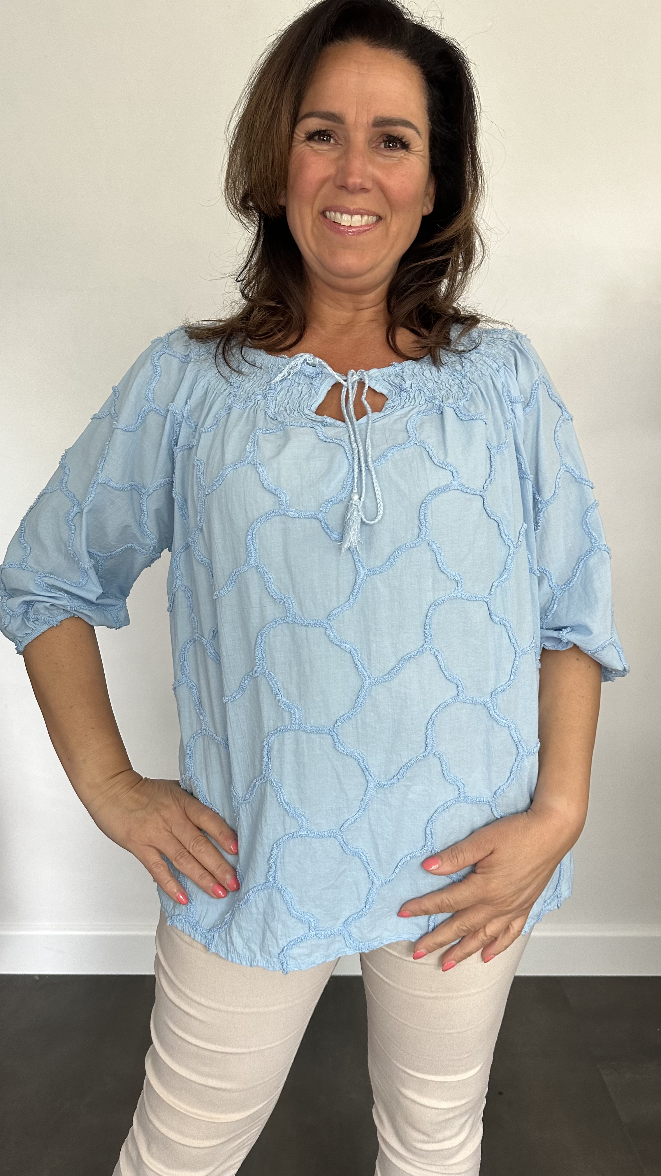 Blouse Florida ijsblauw