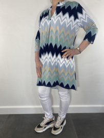 Tuniek zig zag blauw