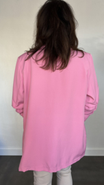 Blazer Marjan met gesmokte mouw pink