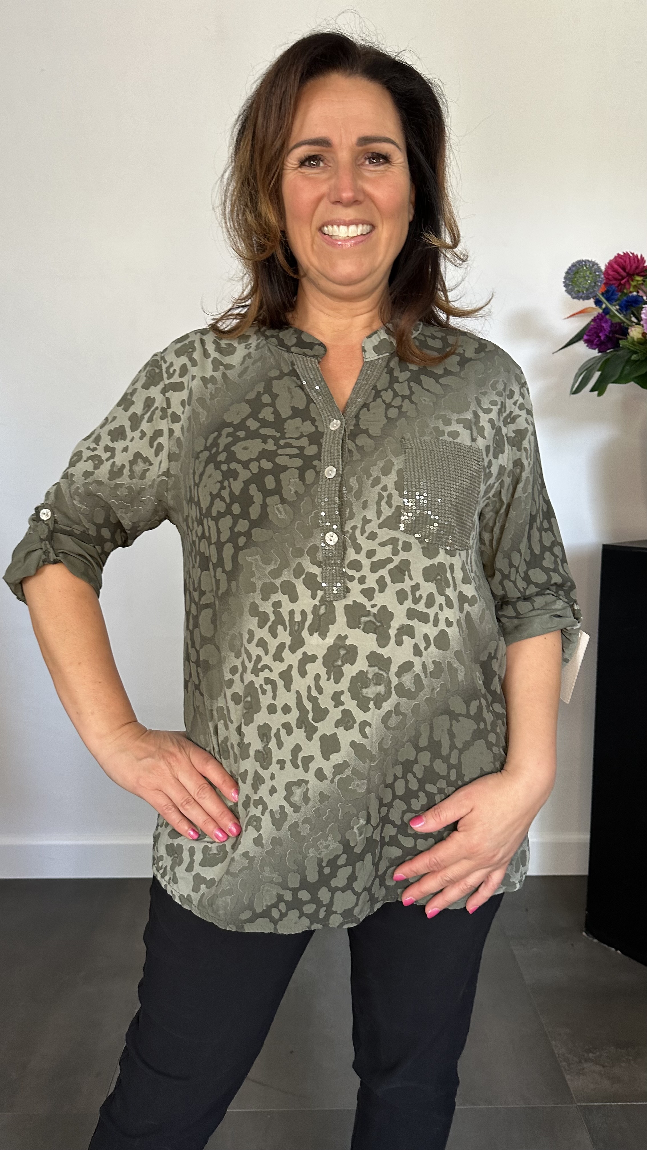 Blouse panter bling army