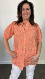 Blouse Isabella bling peach +SIZE