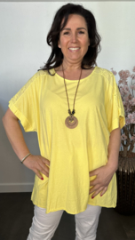Shirt Jessica met ketting Geel