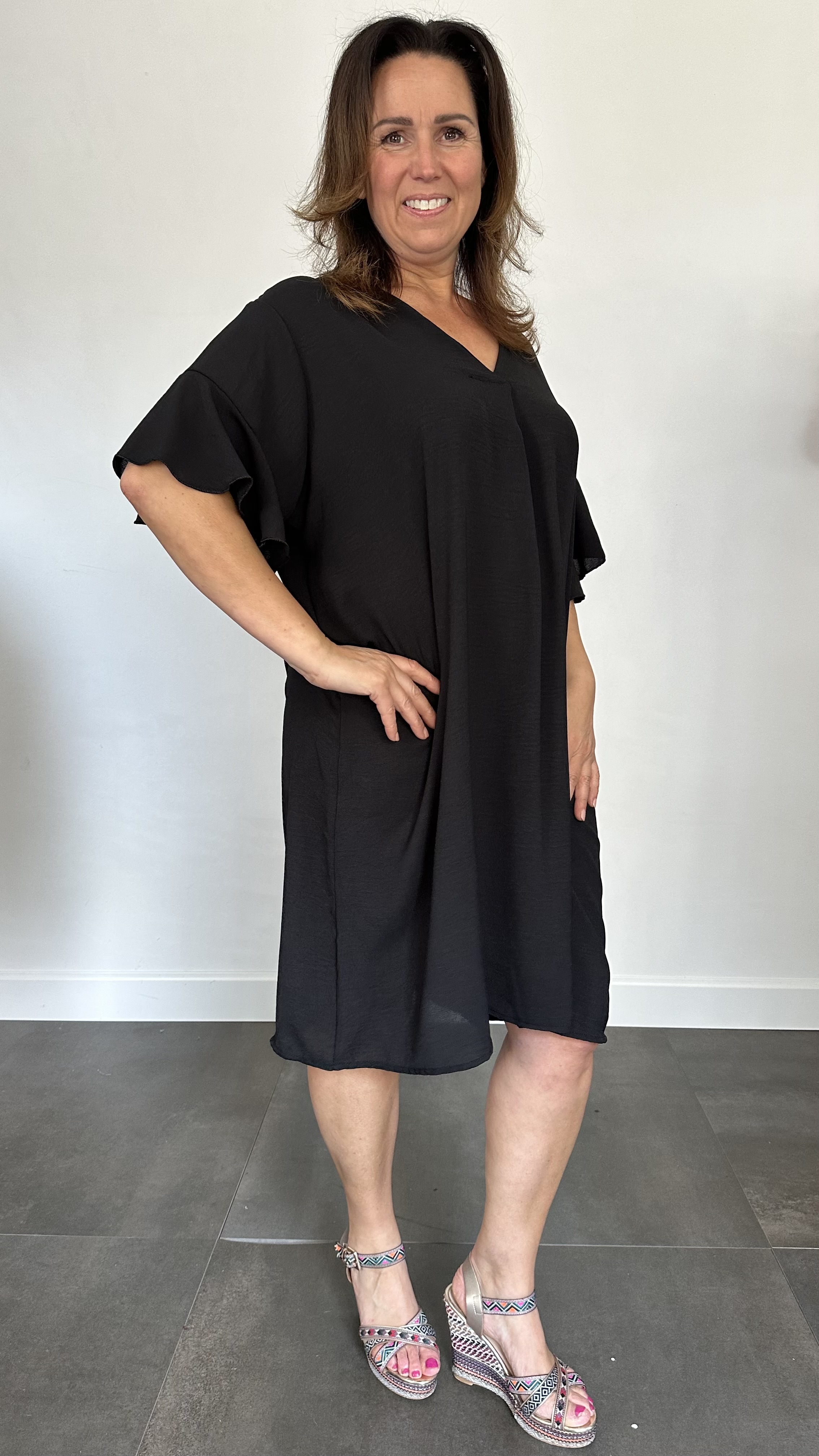 Jurk Niki +Size zwart