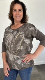 T-shirt panter love taupe