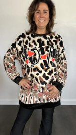 Sweater velvet panter love