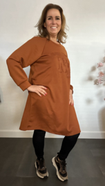 Jurk/ tuniek 2d print NY Roestbruin