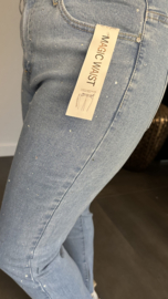 B.S. Jeans Skinny "zilver glitter"