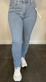 B.S. Jeans Skinny "zilver glitter"