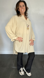 Tuniek Maya lange mouw +SIZE zand