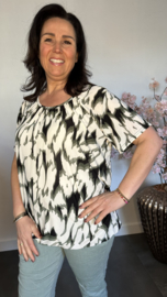 Ballon shirt met elastiek wild flames army