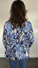 Ballon shirt met elastiek april blauw
