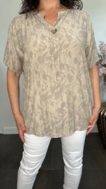 Blouse Silvi flowers Taupe