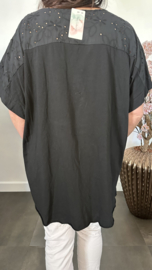 Shirt Jessica met ketting Zwart