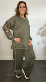 2-Delig comfy pak met panter bies Army