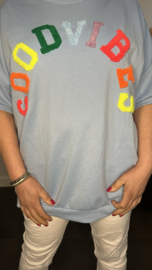 Sweatshirts Good vibes IJsblauw