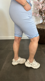 Korte joggjeans IJsblauw