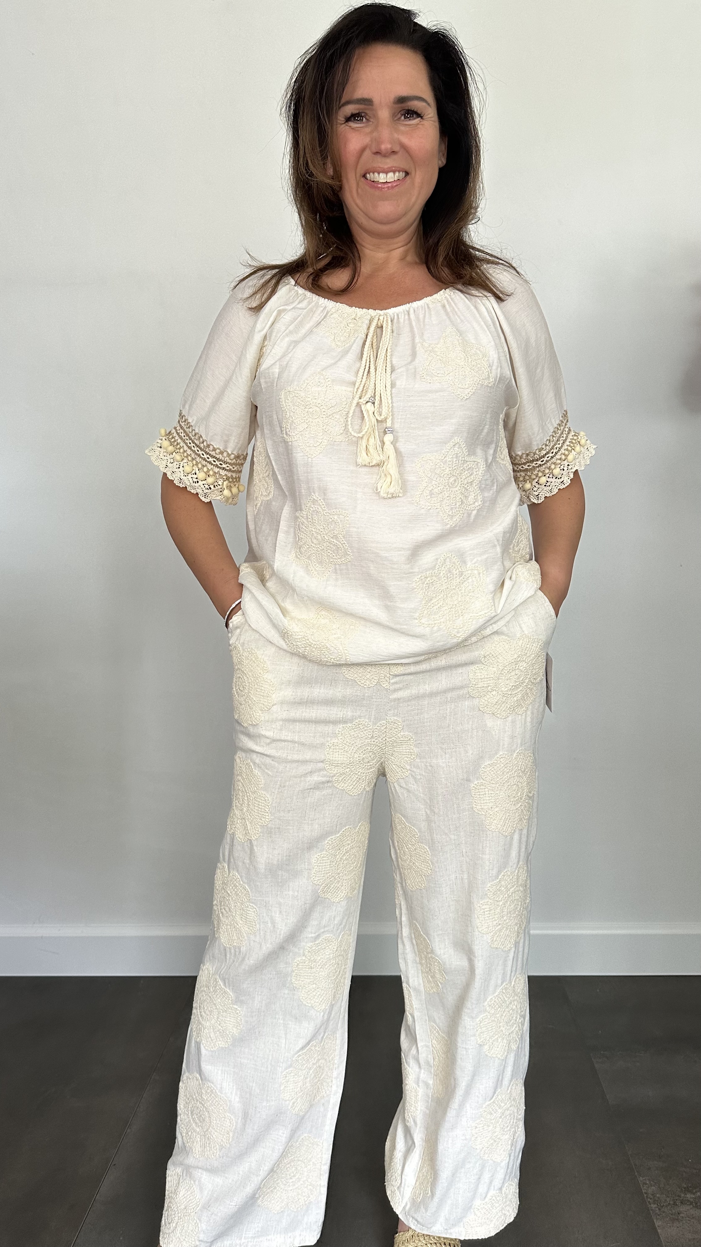 Broek Dolores met ceintuur