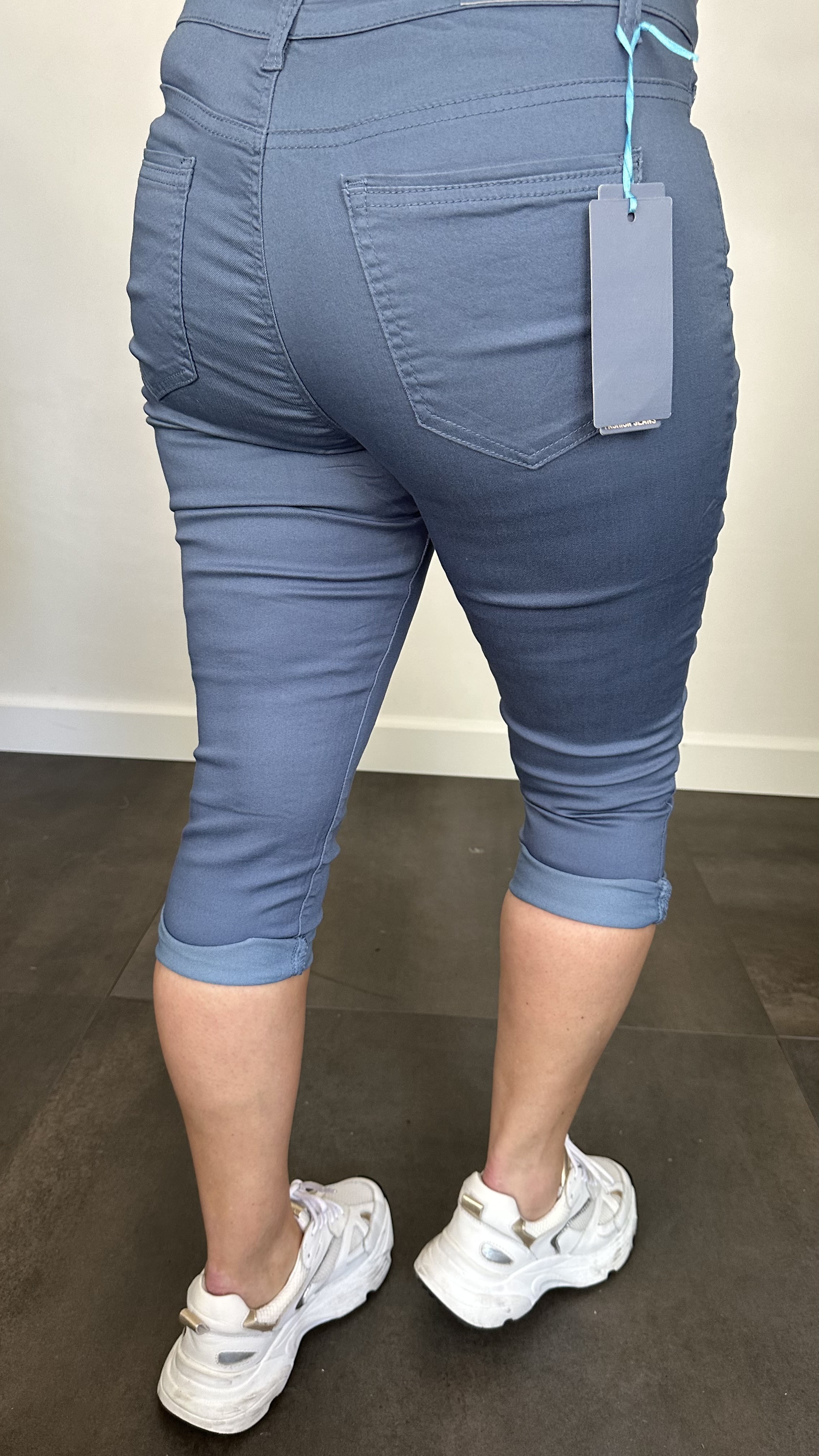 Capri stretch broek B.S. Jeans blauw