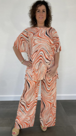 2-Delig comfy pak waves oranje SALE