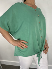 Blouse met knoop Dafne groen