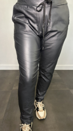 Joggjeans Leatherlook coating donker grijs +SIZE
