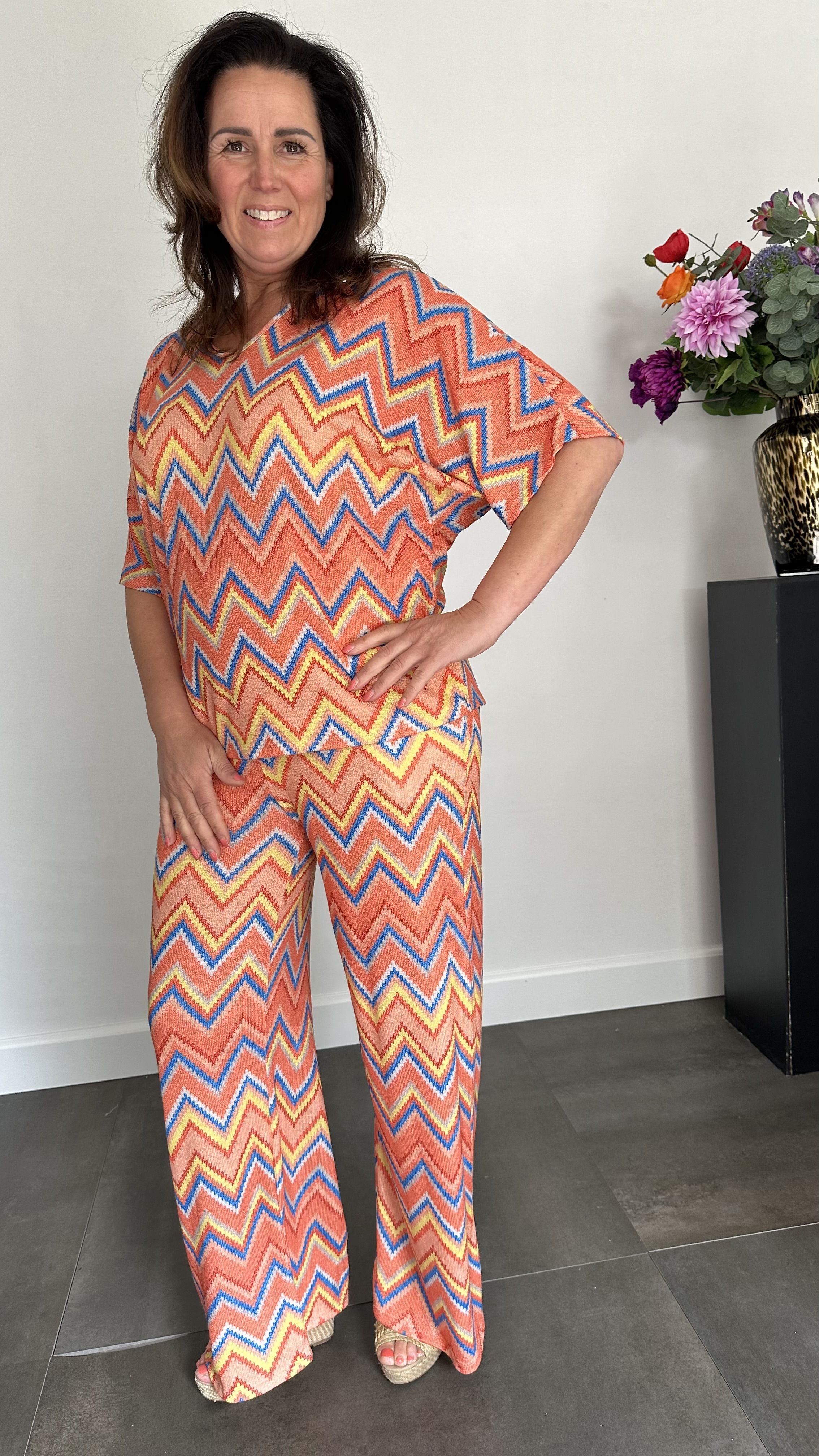 2-Delige set zig zag oranje