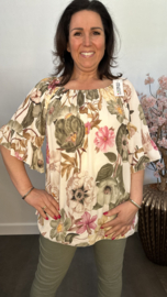 Blouse Fleur gebloemd Army