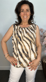 Ballon top Zebra bruin