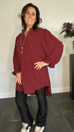 Tuniek Maya lange mouw +SIZE bordeaux
