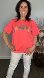 Sweatshirt J'adore panter/ bling Pink Neon