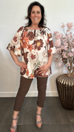 Blouse Fleur gebloemd Choco