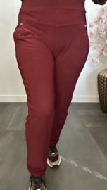Tregging met fleece gevoerd en glitter detail Bordeaux