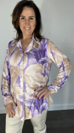 Stretch blouse travel feather lila