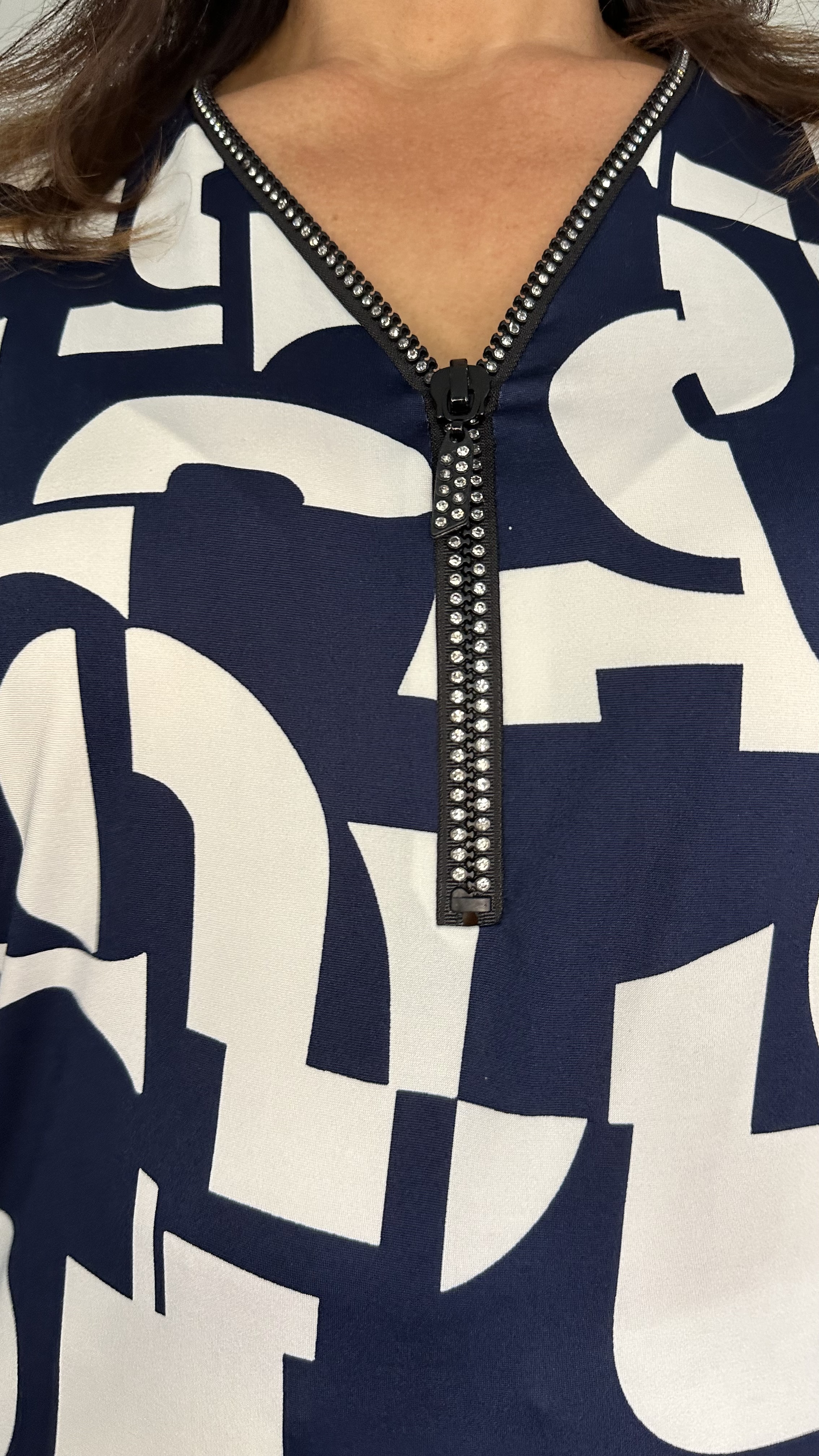 Shirt Zipp letters marine