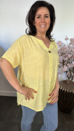 Blouse Silvi flowers Geel