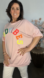 Sweatshirts Good vibes Roze