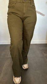 B.S. Wide leg / high waist jeans army