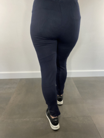 Legging met fleece gevoerd marine